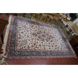 Large Keshan rug - Approx size: 355cm x 250cm