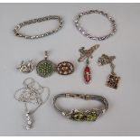 Collection of silver jewellery etc.