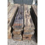 10 weathered railway sleepers