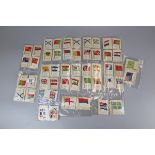 Approximately 50 WWI 1914/18 silk cigarette cards - Nations flags by B.V.D