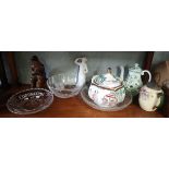 Collectables to include Lladro and King George VI coronation glass dish