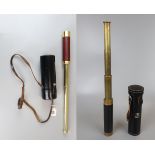 2 brass telescopes