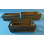 3 Graduated wooden advertising trugs - Spitalfields Market