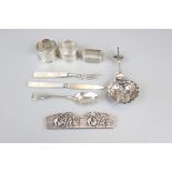 Collection of hallmarked silver and white metal