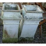 Pair of square chimney pots