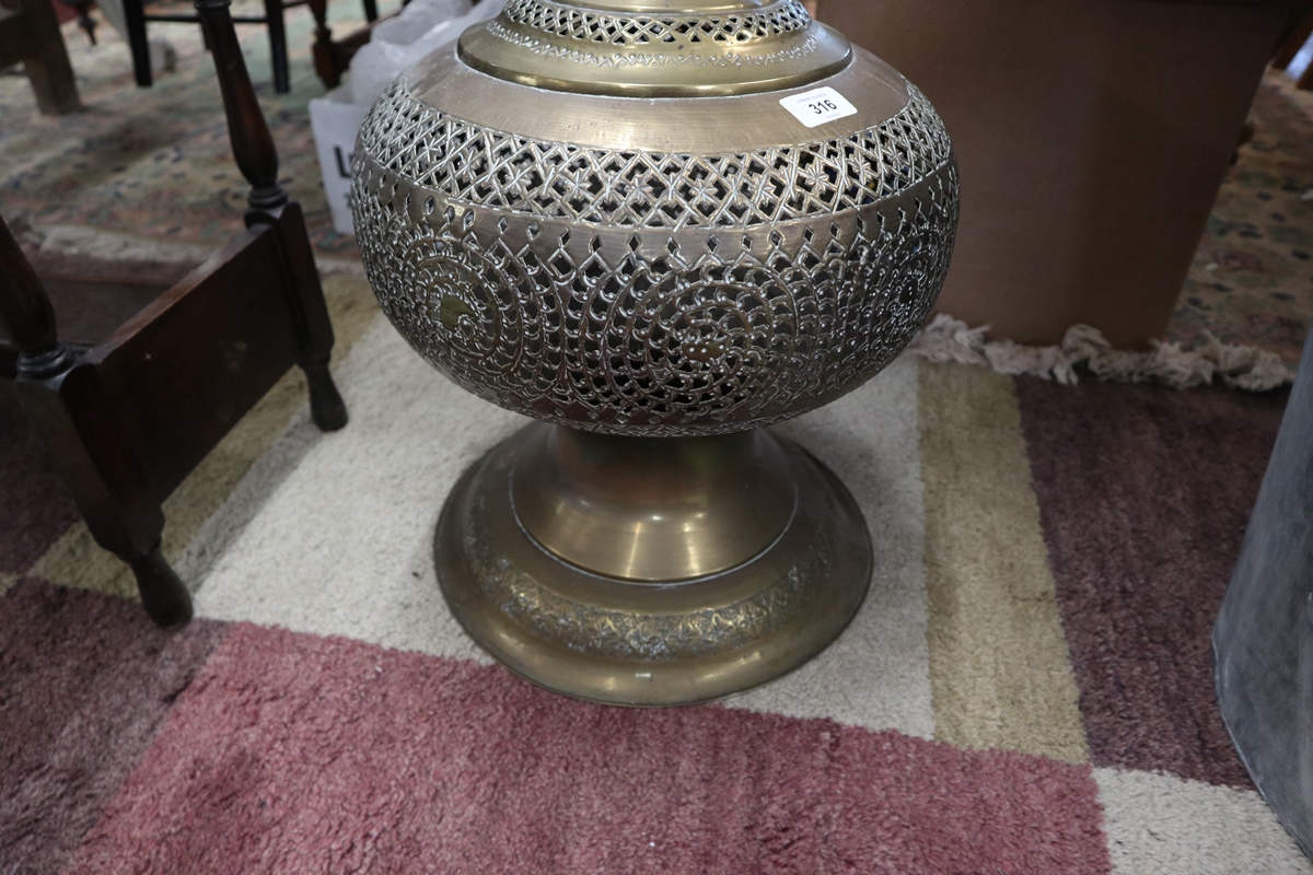 Large brass incense burner - Approx. height: 154cm - Bild 4 aus 4