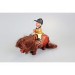 Vintage Plastech Thelwell pony and rider