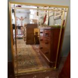 Gilt framed bevelled glass mirror