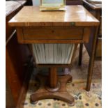 Antique rosewood sewing table - Approx. size W: 46cm D: 38cm H: 73cm