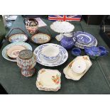 Collection of china to include Crown Ducal, Mason's Booth's etc