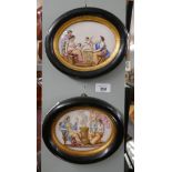 Pair of Capodimonte ceramic wall plaques