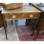 Early 19thC mahogany side table - Approx. size W: 76cm D: 49cm H: 74cm