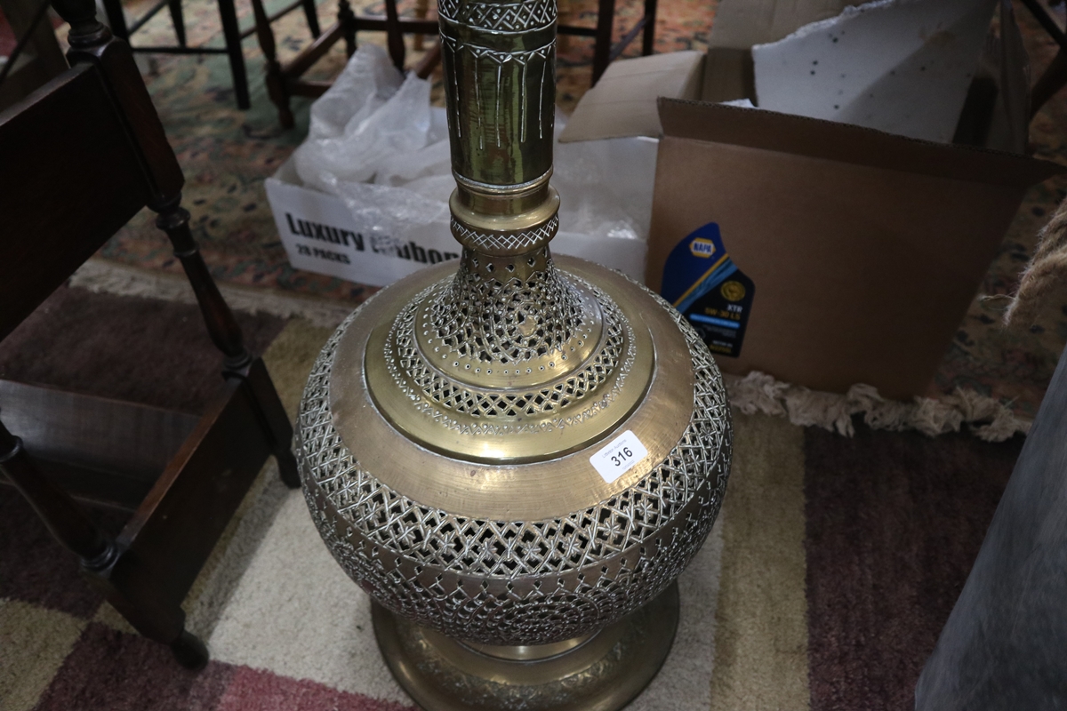 Large brass incense burner - Approx. height: 154cm - Bild 3 aus 4