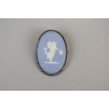 Silver Wedgwood brooch