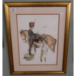 Signed watercolour by Mark Huchinson - Cough - IS: 30cm x 39cm