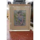 Pastel of a lady by Michael Lawrence Cadman - IS: 30cm x 40cm