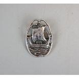 Charles Horner hallmarked silver brooch