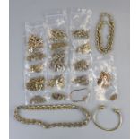 Collection of gold plated and gold-tone jewellery