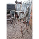 Vintage wooden step ladders