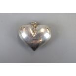 Large silver heart shaped pendant