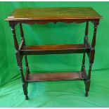 Oak bookshelf side table - Approx. size W: 66cm D: 30cm H: 82cm