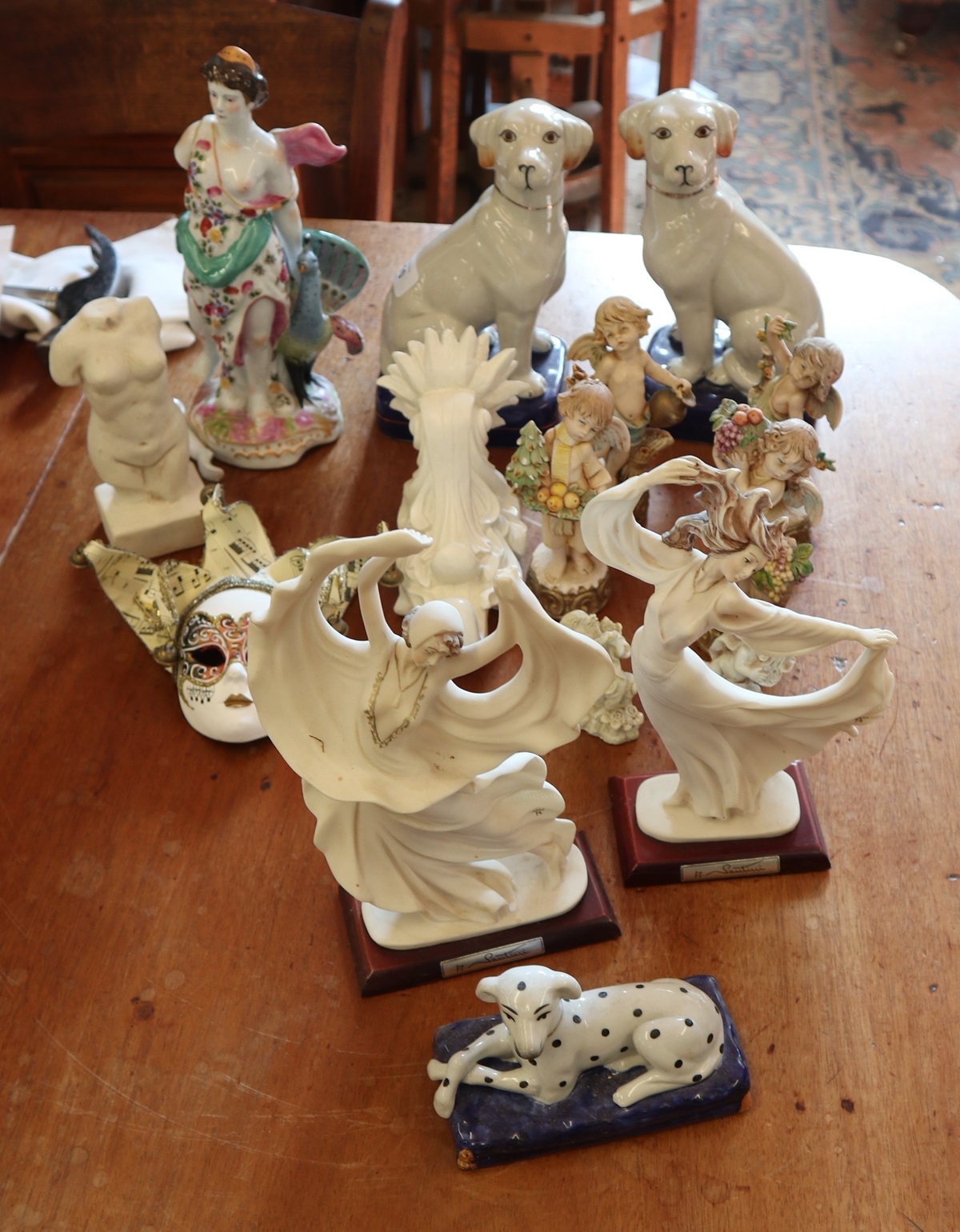 Collection of ceramics to include Capodimonte