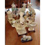 Collection of ceramics to include Capodimonte