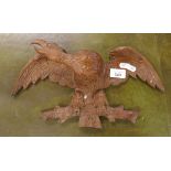 Carved eagle wall hanging