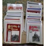 No1 to 30 Midland Record railway magazines