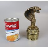 Brass cobra head mascot radiator cap