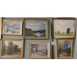 Collection of oil paintings by M E Jardine