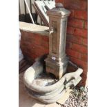 Good quality stone water feature - Approx H: 94cm