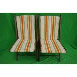 Pair of Edwardian ocean liner deck chairs