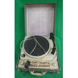 Portable vintage record player by Regentone