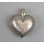 Large silver heart shaped pendant