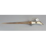 Unusual sword with bone handle and fish bill blade