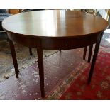 Pair of demi-lune tables