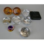 Collection of automobile themed paperweights