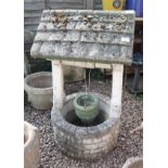 Stone wishing well - Approx H: 103cm