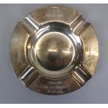 Silver ashtray - Approx weight 77g