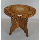 Carved Indian occasional table
