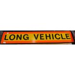 Long vehicle reflective sign