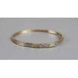 Gold diamond set bangle