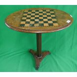 Small antique tilt top games table