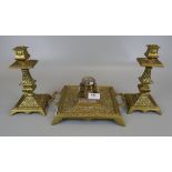 Brass desk set