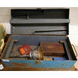 Metal tool box and contents to include engineer tools