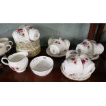 12 place tea service Summer Rose by Royal Victoria