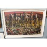 Oil on board signed A J Papall 1969 - Approx IS: 49cm x 74cm