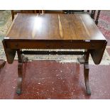 Rosewood sofa table - Approx L: 91cm W: 62cm H: 74cm