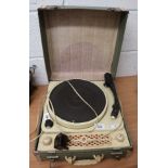 Portable vintage record player by Regentone